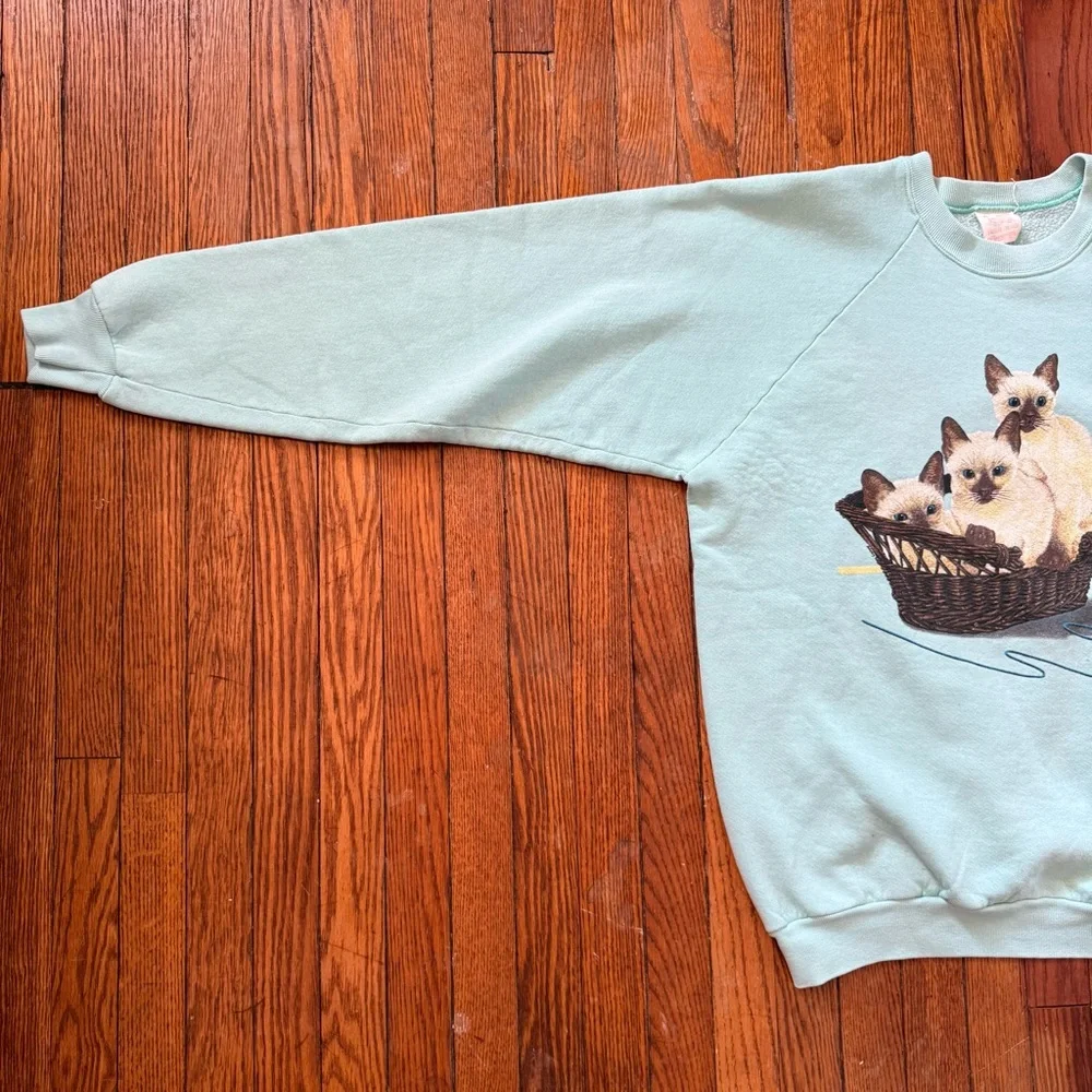 1989 Kittens In A Basket Vintage Crewneck Sweater - Picture 5 of 10